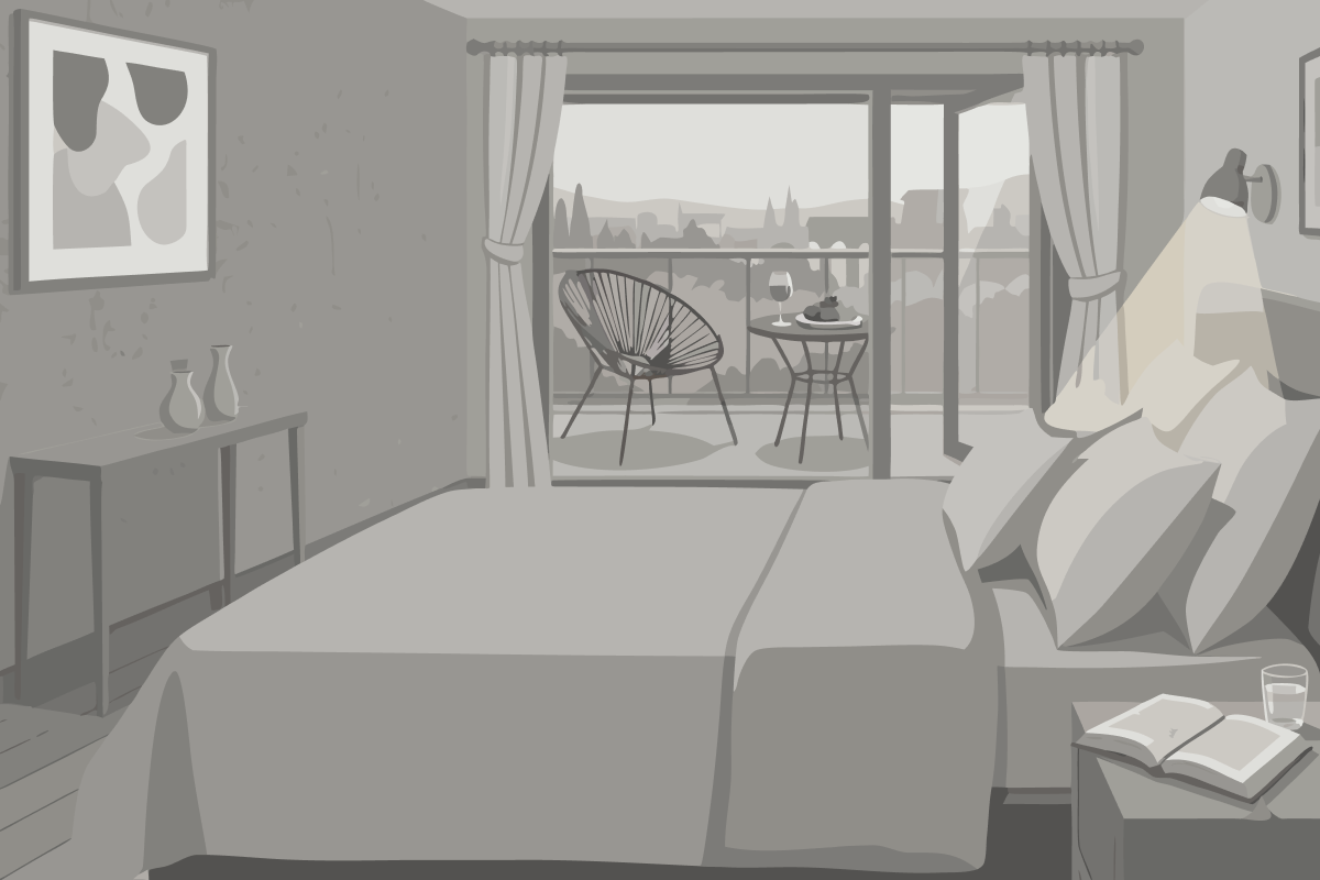 Doppelzimmer mit Balkon